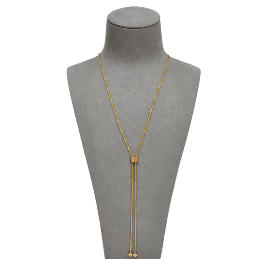 Pre-Owned 9ct Gold Adjustable Lariat Necklace 