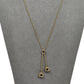 Pre-Owned 9ct Gold 2 Tone Knot Tassel Necklace