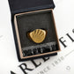 Pre-Owned 9ct Gold Oval Sunburst Signet Ring