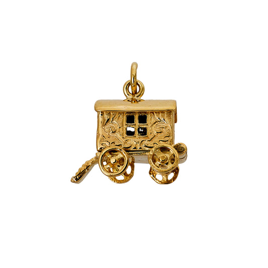 Pre-Owned 9ct Gold Gypsy Caravan & Fortune Teller Charm