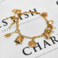 Pre-Owned 9ct Gold 11 Charms Bracelet