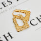 Pre-Owned 9ct Gold Rectangular Creole Earrings