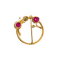 Pre-Owned 9ct Gold Ruby & Diamond Openwork Circle Brooch