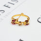 Pre-Owned 9ct Gold Ruby & Diamond Openwork Circle Brooch