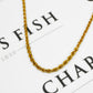 Pre-Owned 9ct Gold Rope Chain Necklace 16 inches