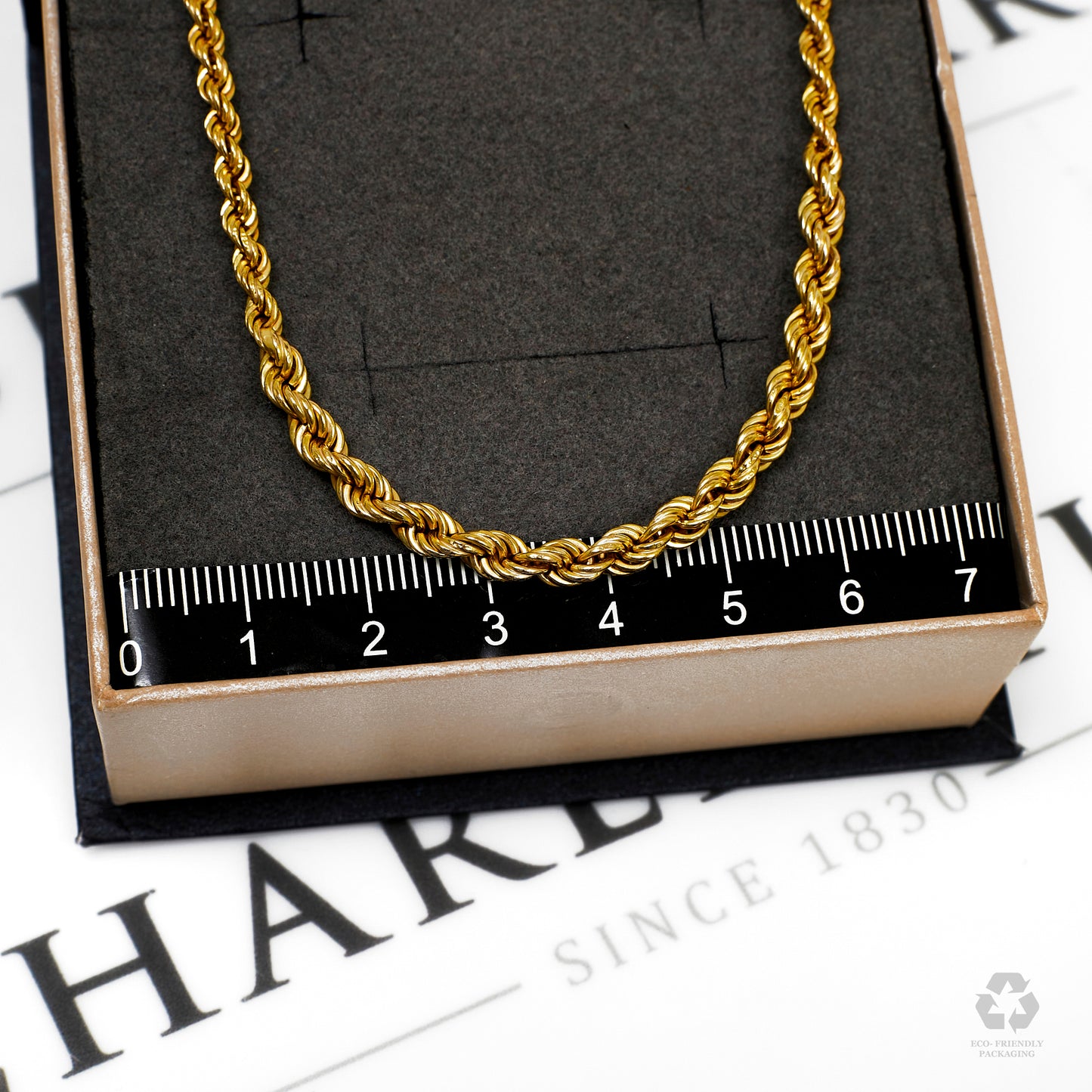 Pre-Owned 9ct Gold Rope Chain Necklace 16 inches