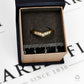 Pre-Owned 9ct Gold CZ Wishbone Ring