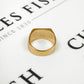 Pre-Owned 9ct Gold Bark Texture Signet Ring