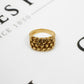 Pre-Owned 9ct Gold 3 Row Shot Ring