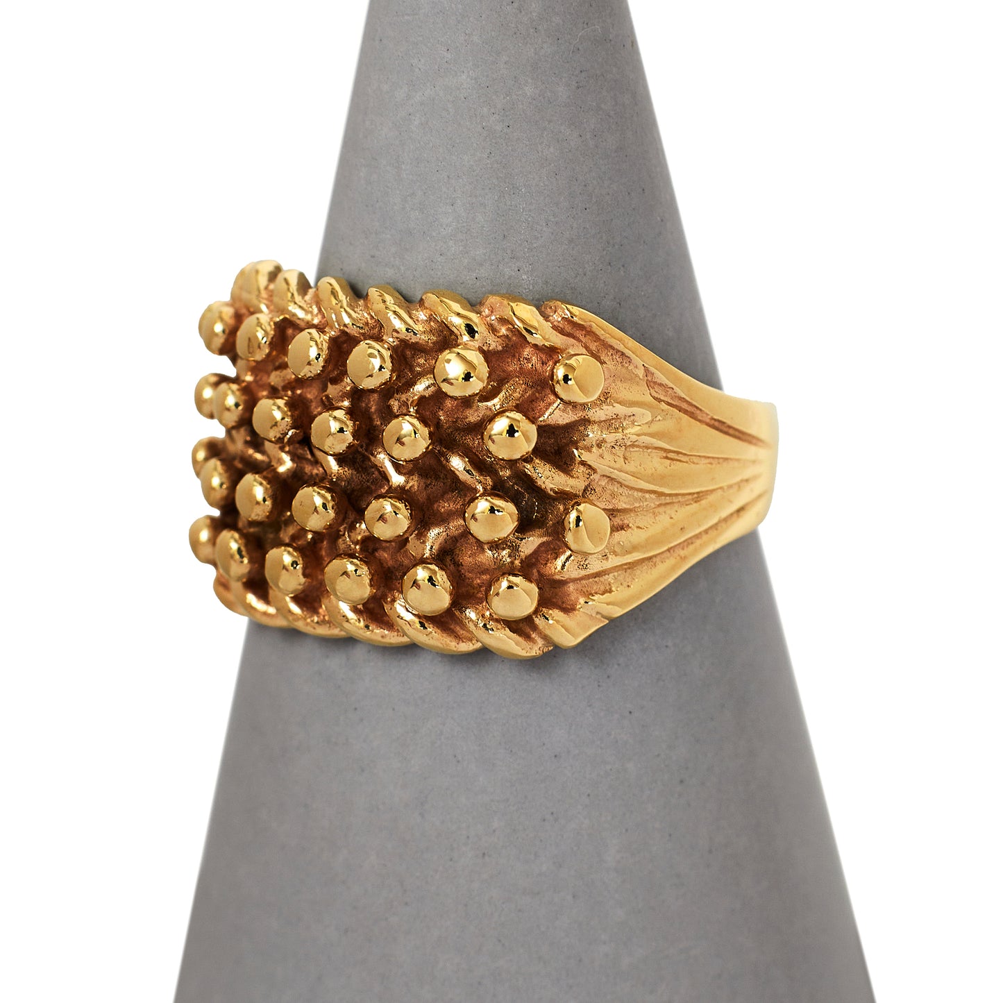 Pre-Owned 9ct Gold 4 Row Shot Ring - Size X