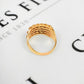 Pre-Owned 9ct Gold 4 Row Shot Ring - Size X