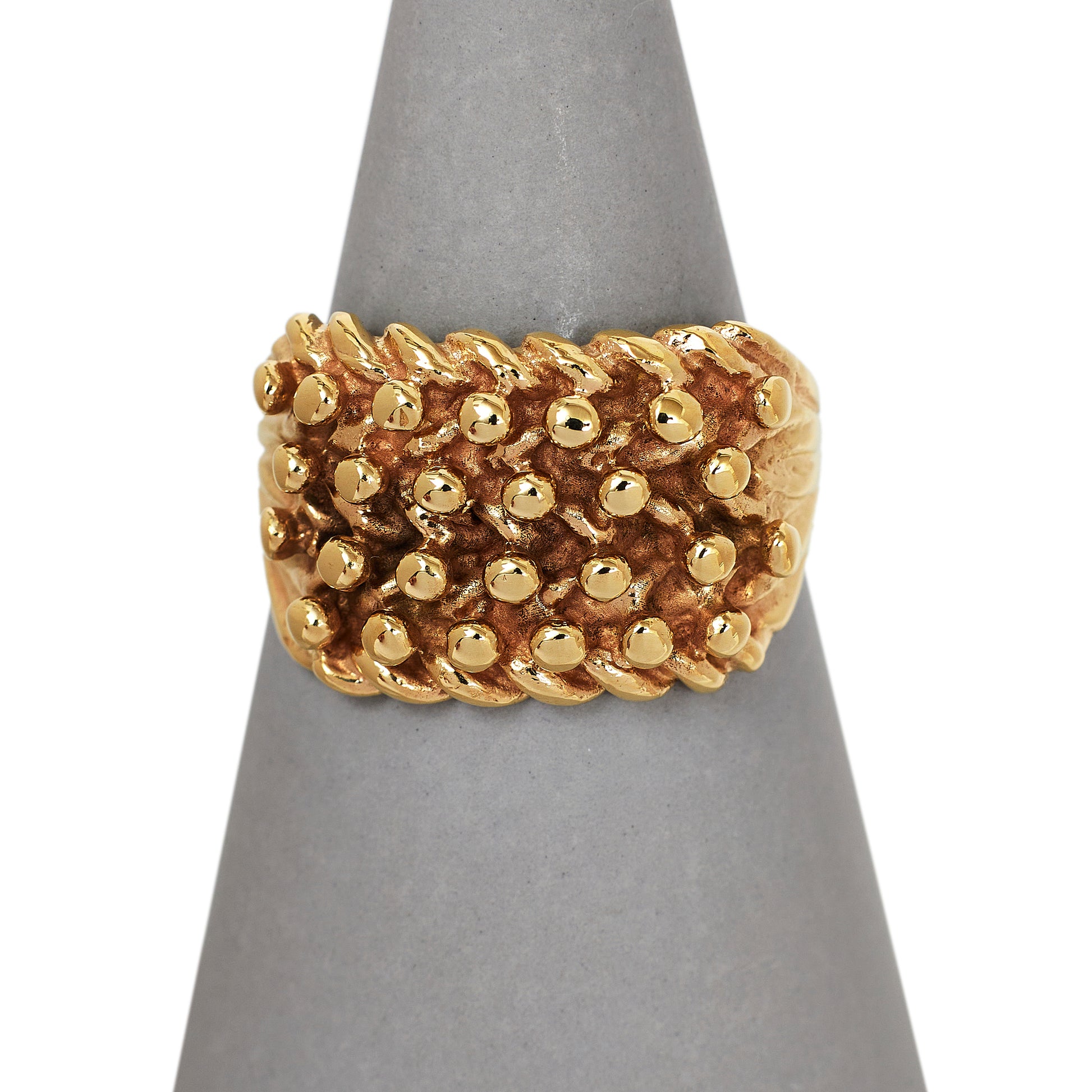 Pre-Owned 9ct Gold 4 Row Shot Ring - Size X