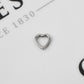 Pre-Owned 9ct White Gold Floating Heart Pendant