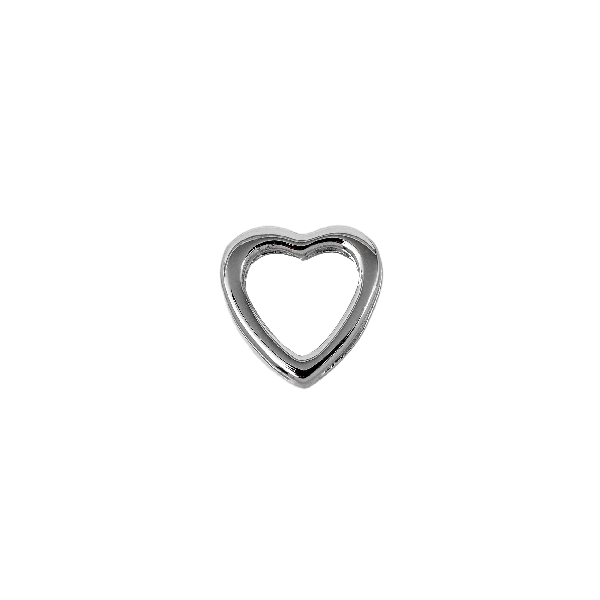 Pre-Owned 9ct White Gold Floating Heart Pendant