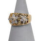 Pre-Owned 14ct Gold CZ Flower Bump Ring