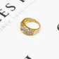 Pre-Owned 14ct Gold CZ Flower Bump Ring