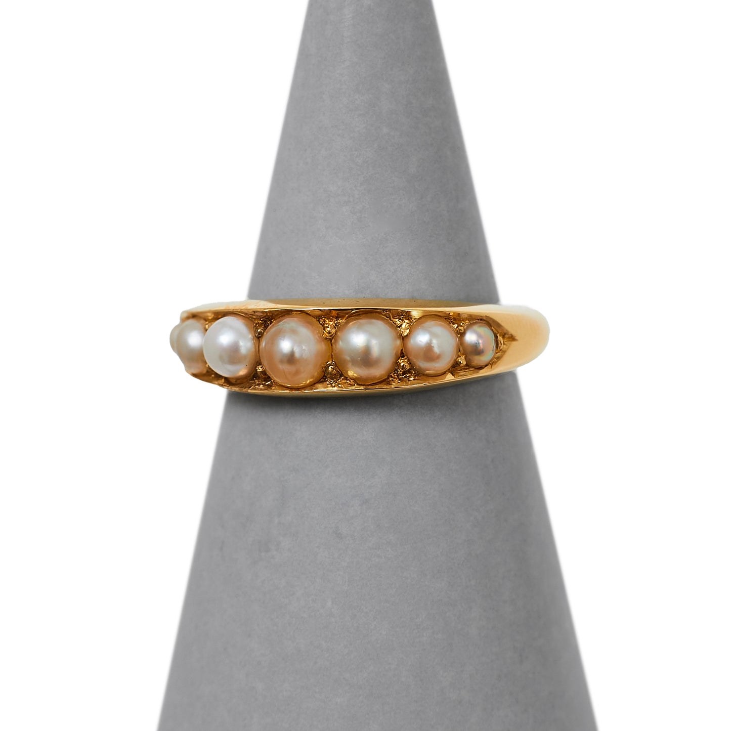 Pre-Owned 18ct Gold 7 Pearl Dress Ring