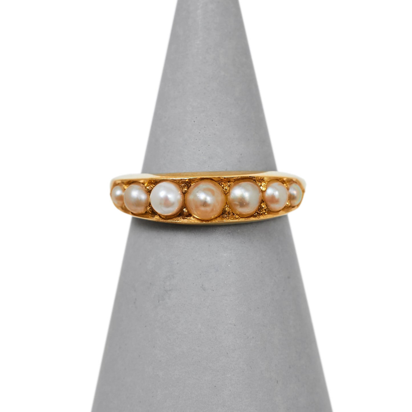 Pre-Owned 18ct Gold 7 Pearl Dress Ring