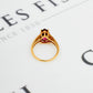 Pre-Owned 18ct Gold Pear Cut Rubellite & Diamond Ring Size L.5