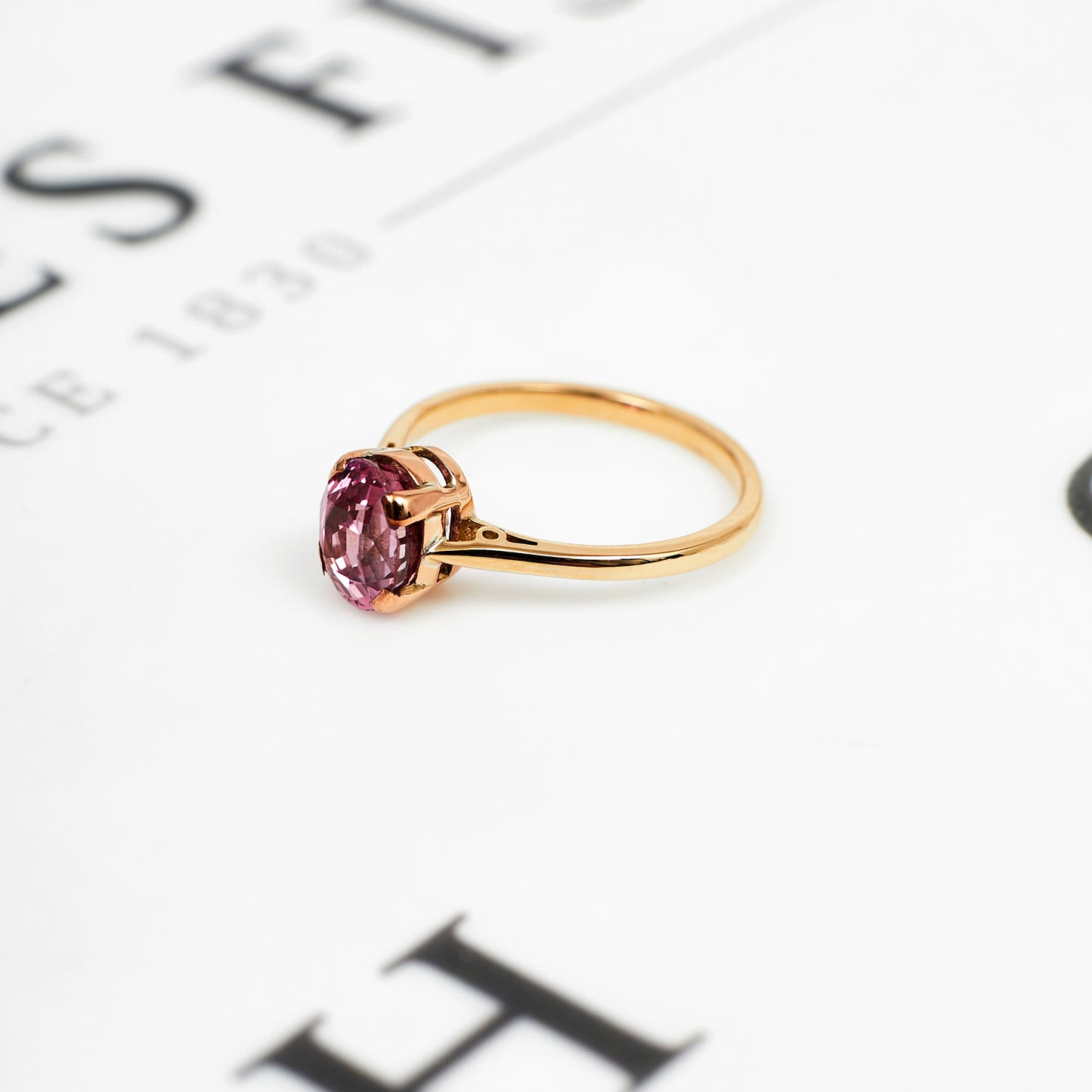 Pre-Owned 9ct Gold Pink Sapphire Dress Ring