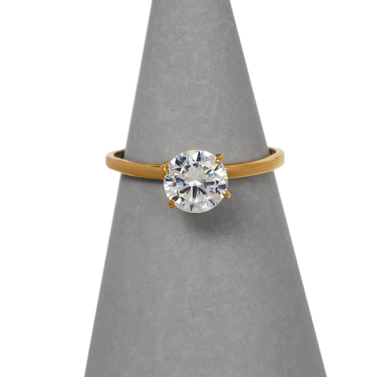 Pre-Owned 9ct Gold CZ Solitaire Ring