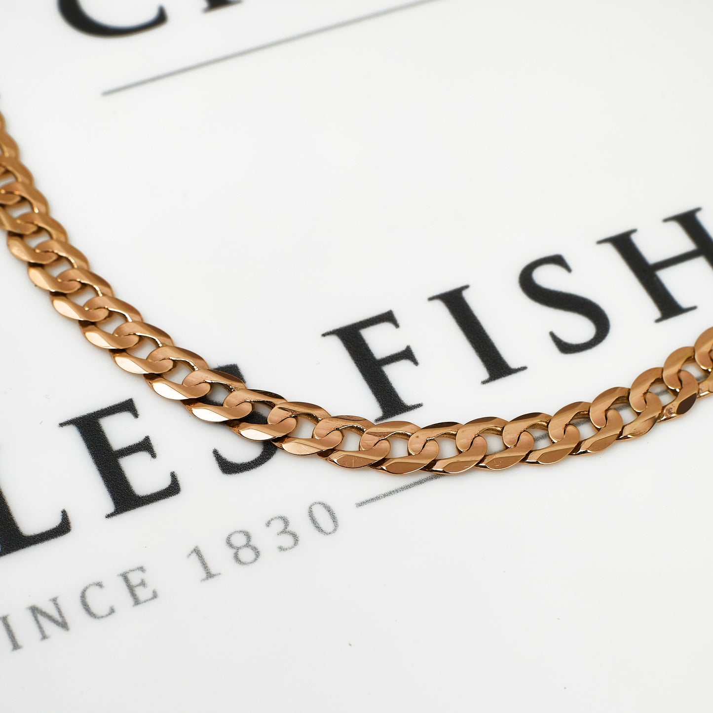 Pre-Owned 9ct Gold 7mm Curb Chain Bracelet 8 inches