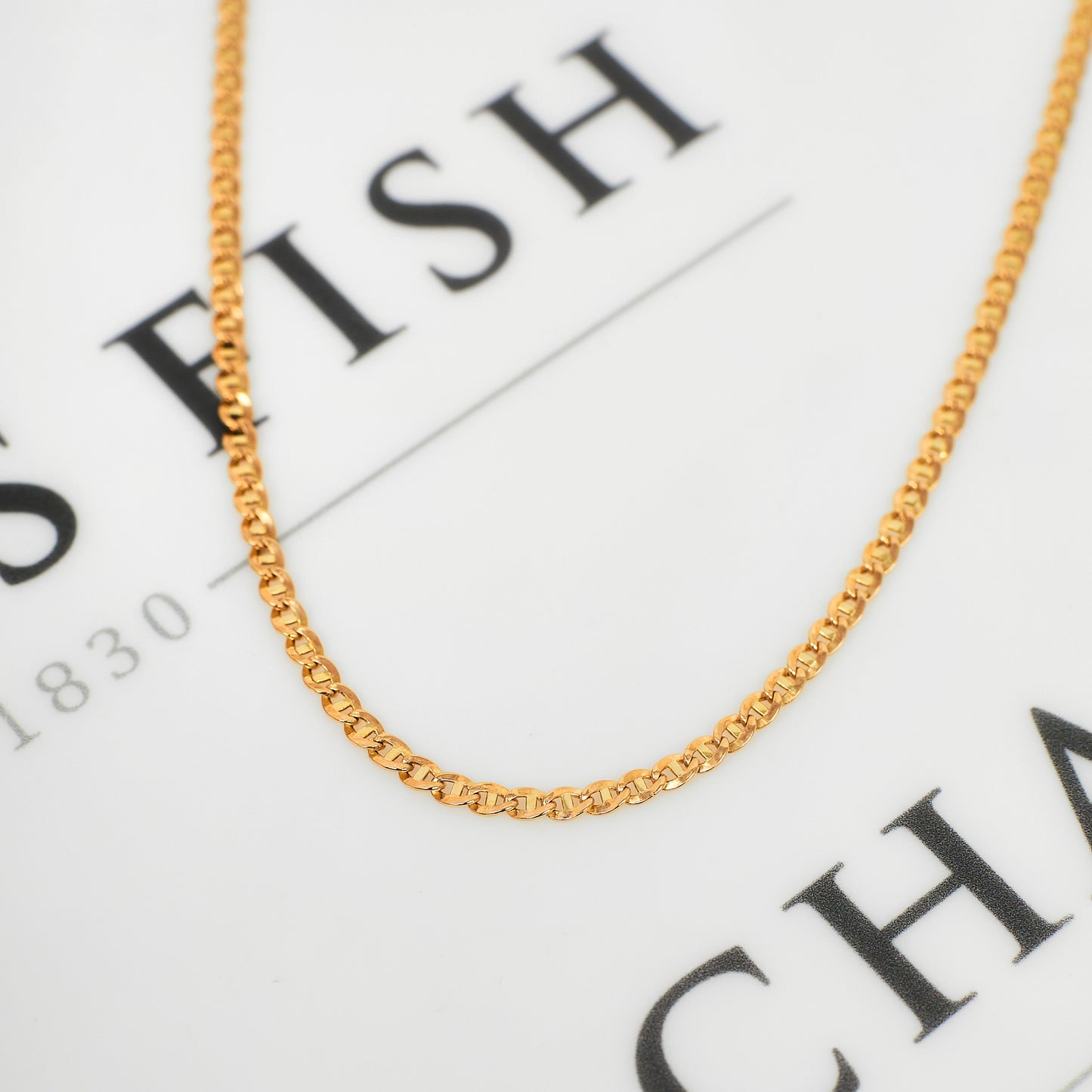 Pre-Owned 14ct Gold Anchor Chain Necklace 22 inches