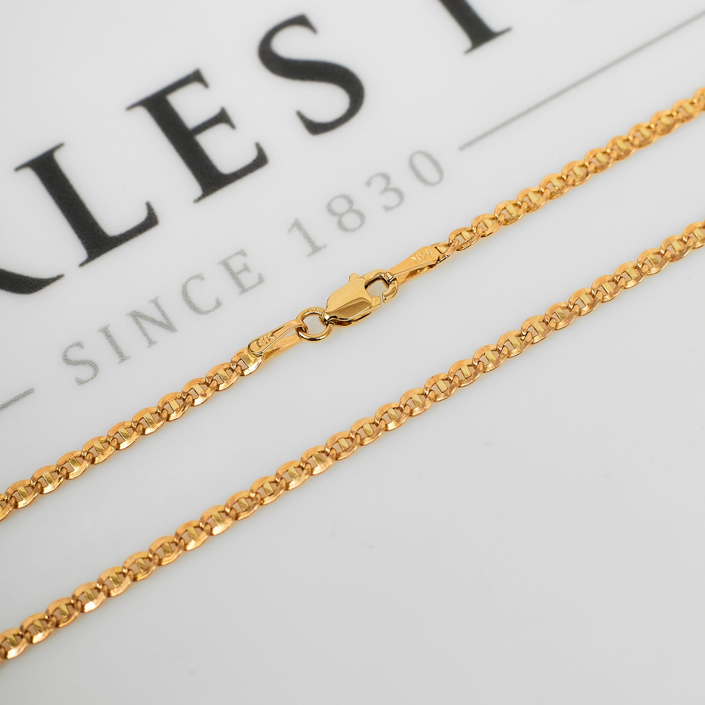 Pre-Owned 14ct Gold Anchor Chain Necklace 22 inches
