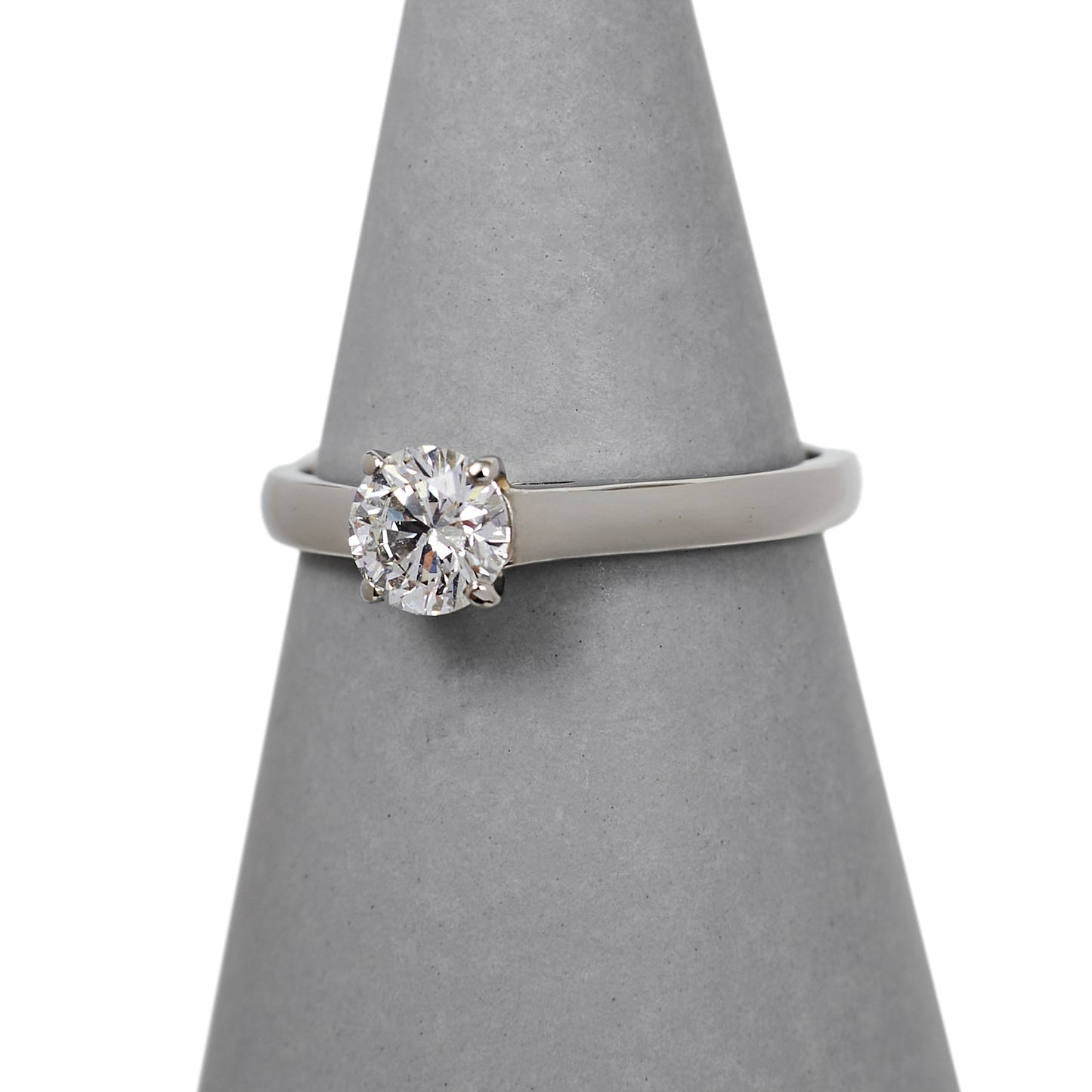 Pre-Owned Platinum Diamond 0.50 ct Solitaire Ring - Size M