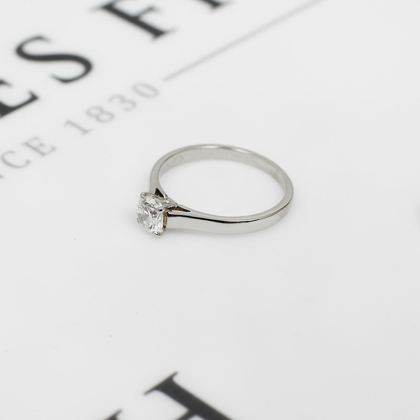 Pre-Owned Platinum Diamond 0.50 ct Solitaire Ring - Size M