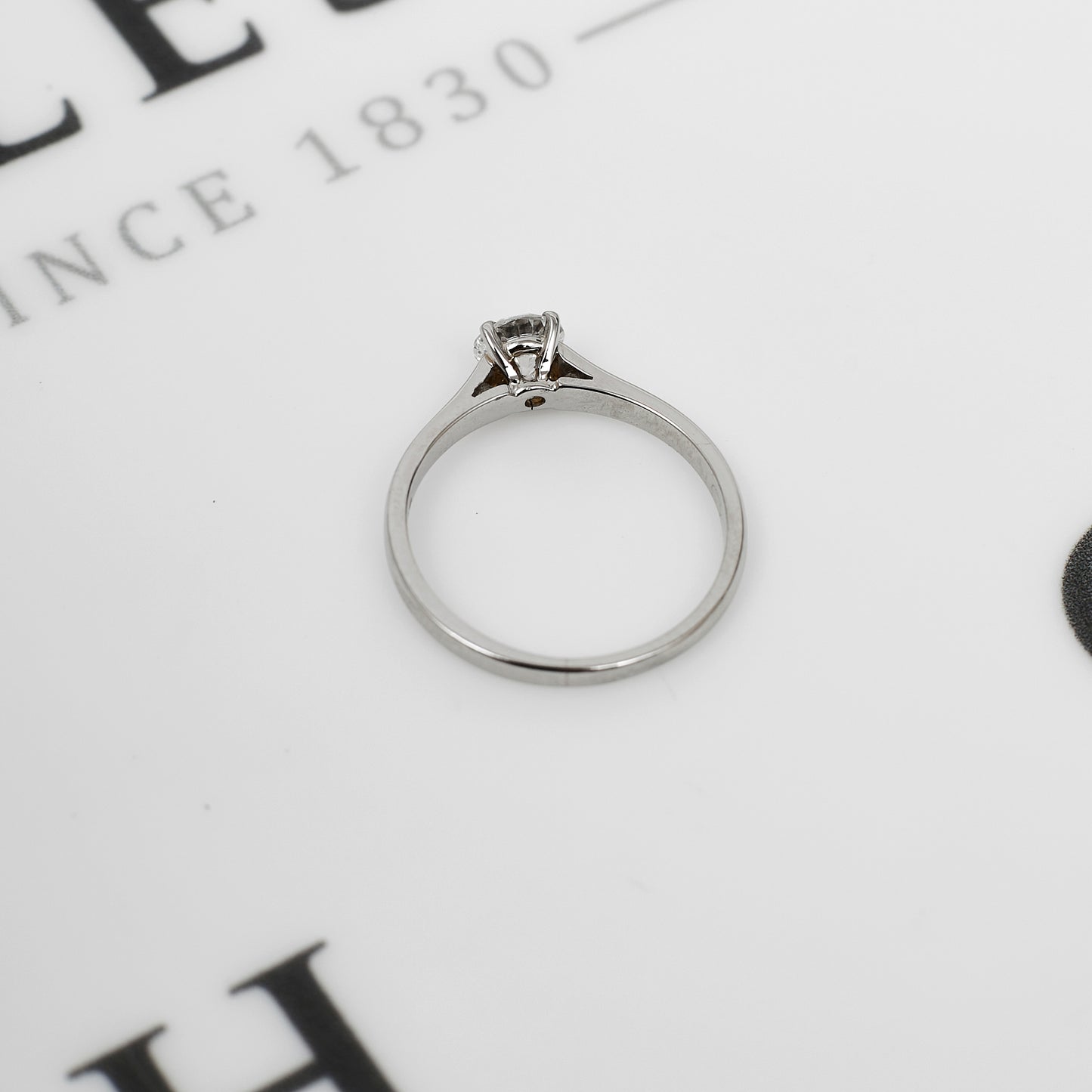 Pre-Owned Platinum Diamond 0.50 ct Solitaire Ring - Size M