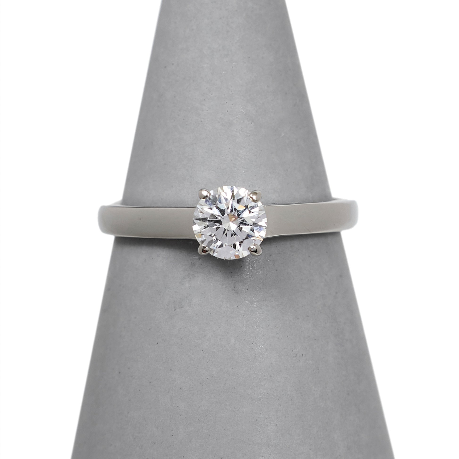 Pre-Owned Platinum Diamond 0.50 ct Solitaire Ring - Size M
