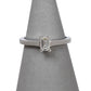 Pre-Owned 18ct White Gold Emerald Cut Diamond Ring Size I