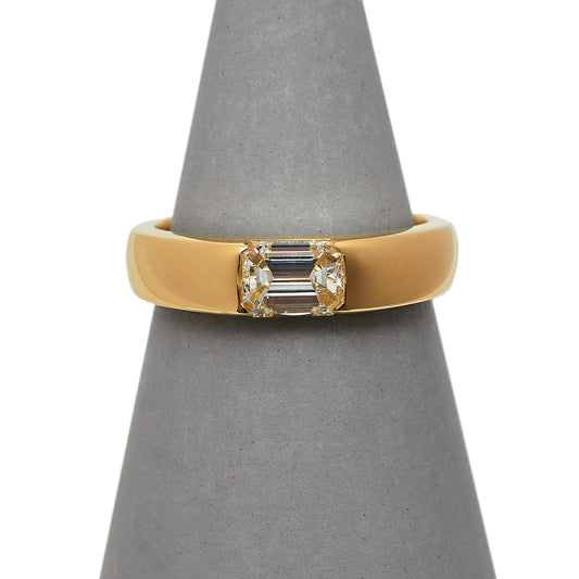 Pre-Owned 18ct Gold 0.92ct Diamond Band Ring - Size N