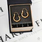 Pre-Owned 9ct Gold Petite Bamboo Creole Earrings