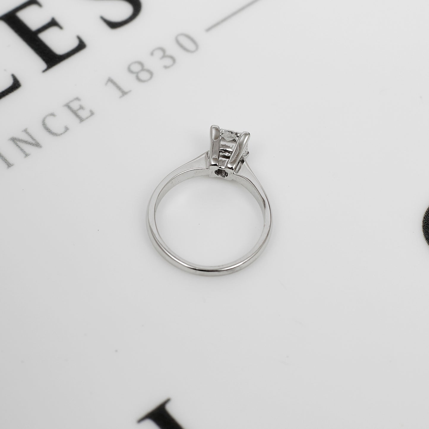 Pre-Owned 18ct White Gold Princess Cut GIA Diamond Ring