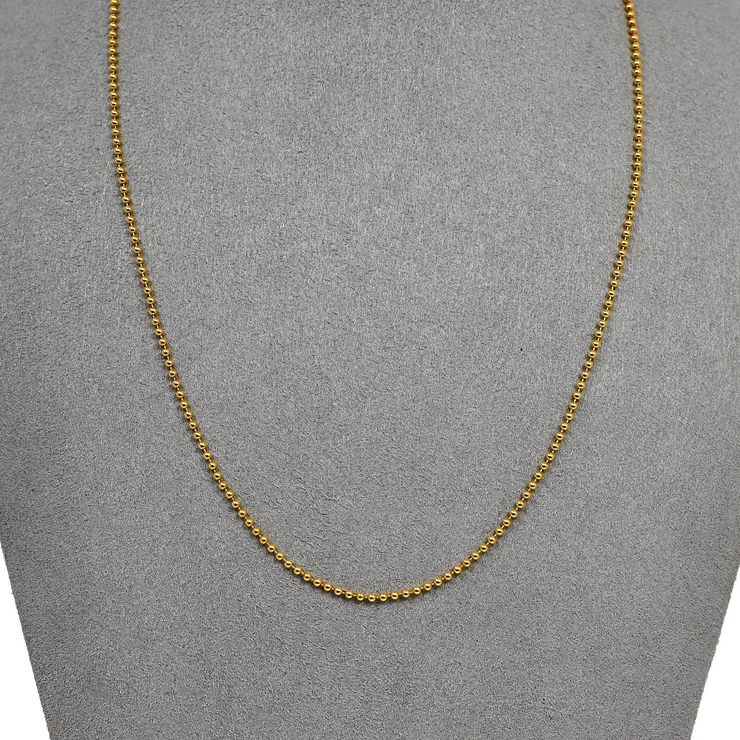 Pre-Owned 18ct Gold Bead Chain Necklace 18 inches