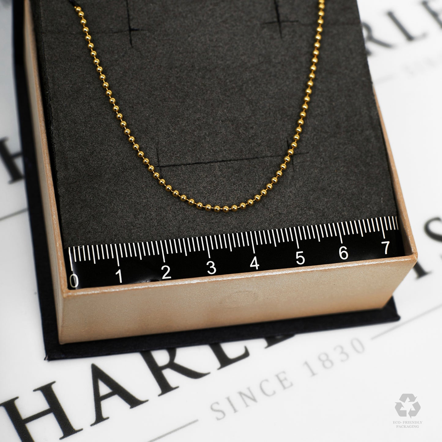 Pre-Owned 18ct Gold Bead Chain Necklace 18 inches