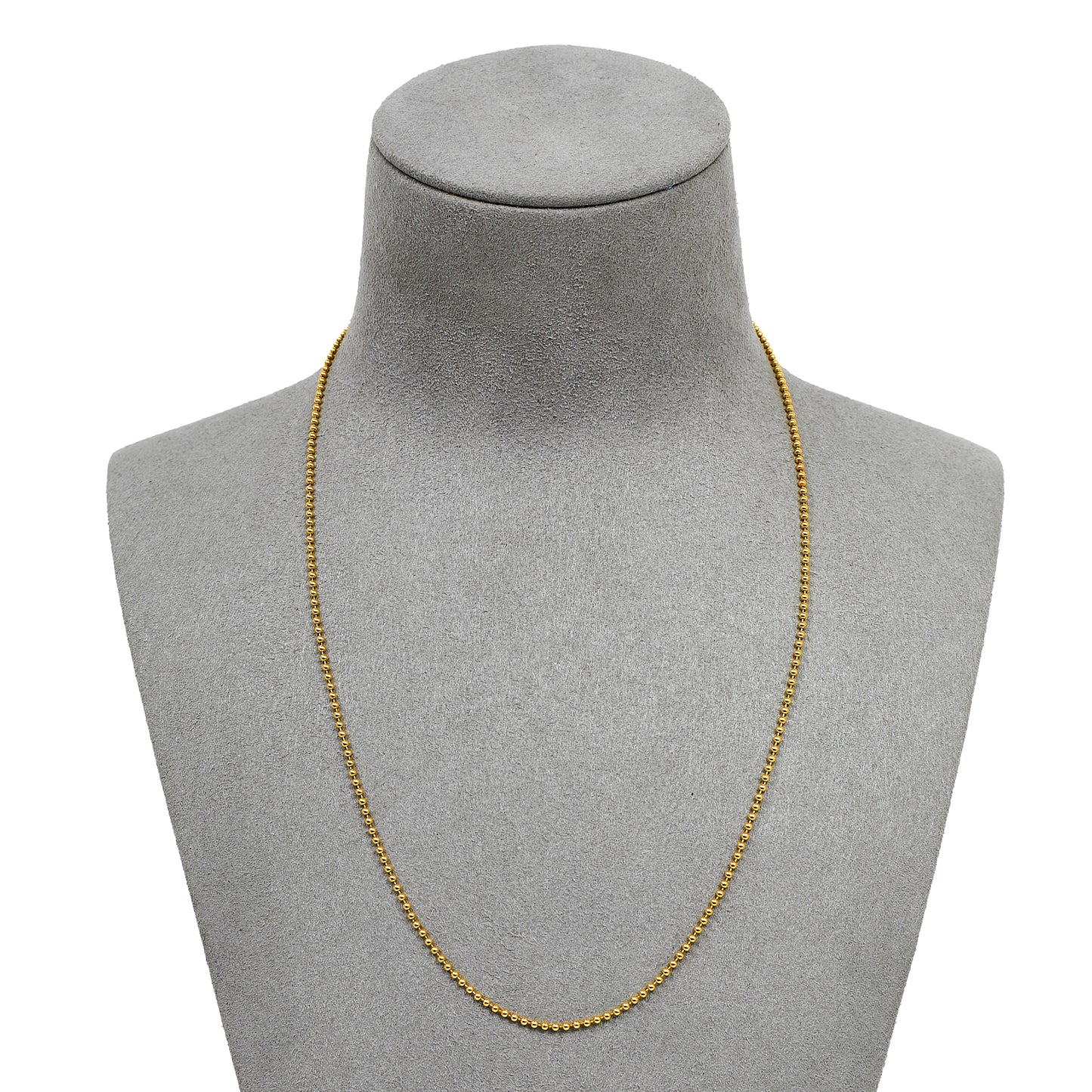 Pre-Owned 18ct Gold Bead Chain Necklace 18 inches