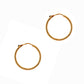 Pre-Owned 18ct Gold Large Hoop Sleeper Earrings