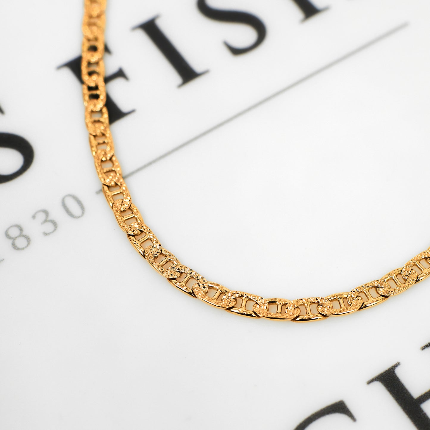 Pre-Owned 9ct Gold 4mm Anchor Chain Necklace 20 inches
