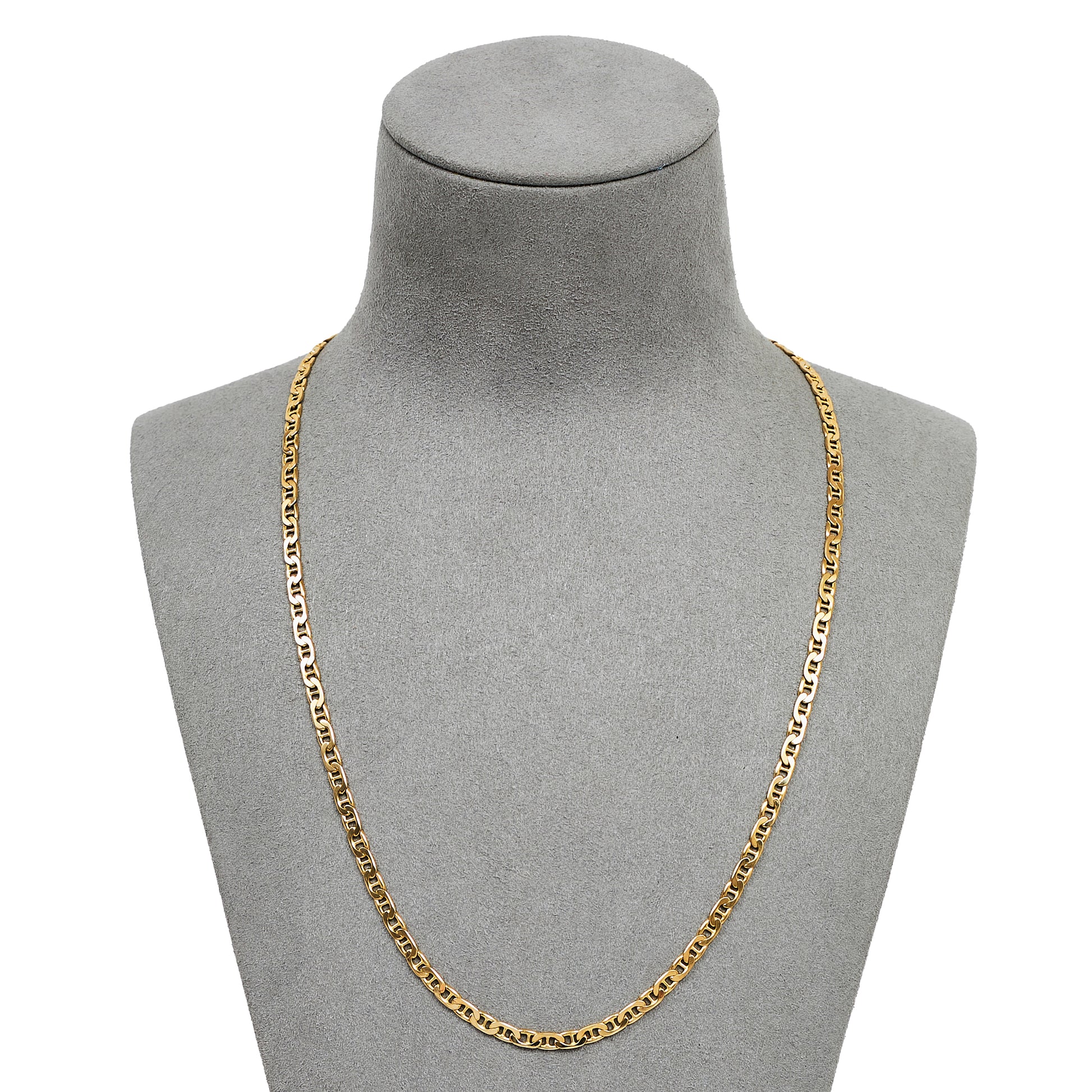 Pre-Owned 9ct Gold 4mm Anchor Chain Necklace 20 inches