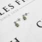 Pre-Owned 9ct White Gold Demantoid Garnet & Zircon Earrings