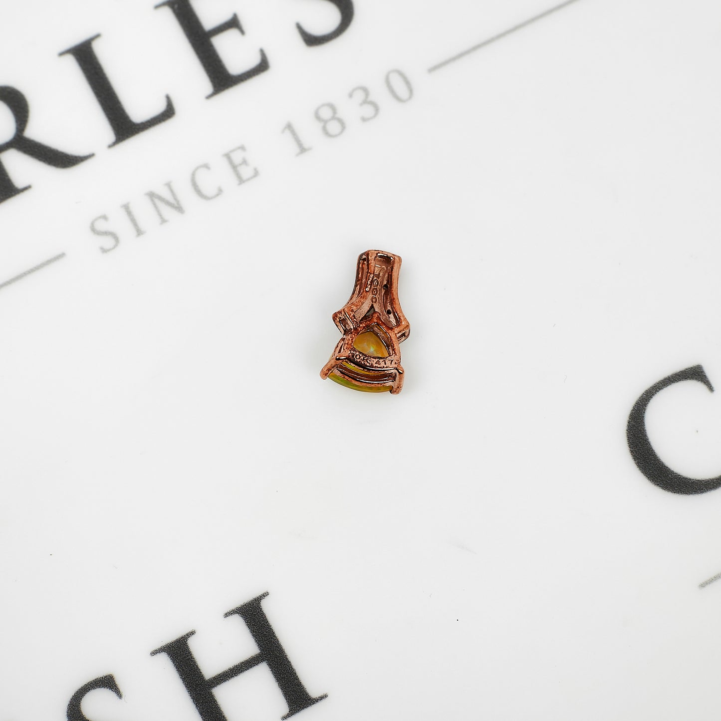 Pre-Owned 9ct Gold Opal & Diamond Pendant