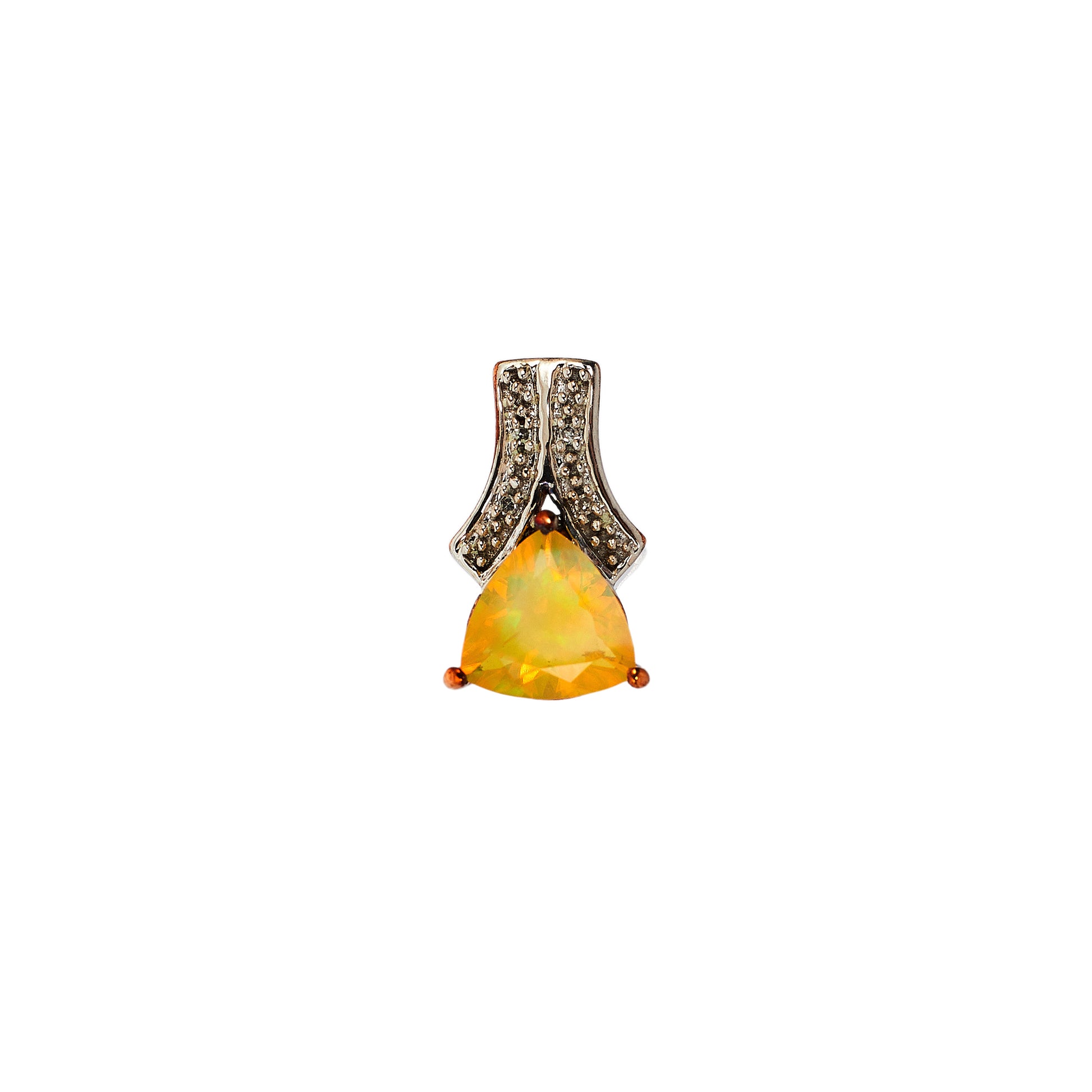 Pre-Owned 9ct Gold Opal & Diamond Pendant
