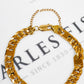 Pre-Owned 9ct Gold Curb & Square Link Bracelet & Safety Chain