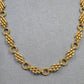 Pre-Owned 9ct Gold Brick & Twist Circle Chain Necklace