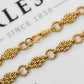 Pre-Owned 9ct Gold Brick & Twist Circle Chain Necklace