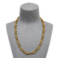 Pre-Owned 9ct Gold Brick & Twist Circle Chain Necklace