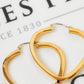 Pre-Owned 18ct Gold Hoop Heart Creole Earrings